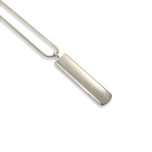 Tiffany & Co. Vintage 925 Sterling Silver 1837 Bar Pendant Necklace + COA *READ*